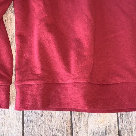 NWT free generation red pearl ruffle sweater - Picture 5 of 7
